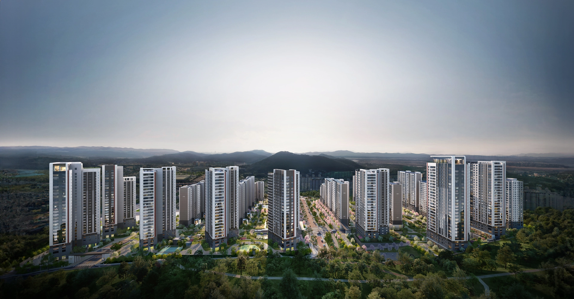 중앙공원 롯데캐슬 아파트 전경